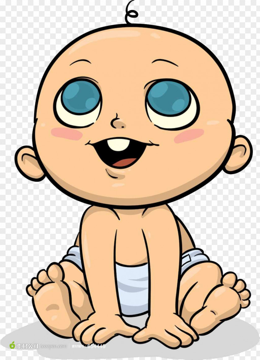 Hand-drawn Cartoon Baby Infant Clip Art PNG