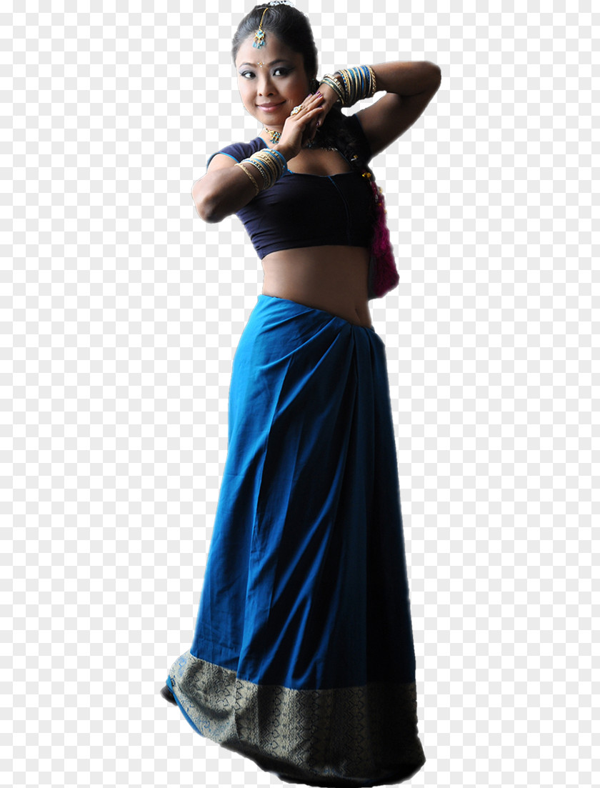 Hip Electric Blue Skirt Shoulder Abdomen PNG