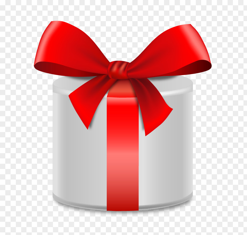 Red Bow Gift Box Ribbon PNG