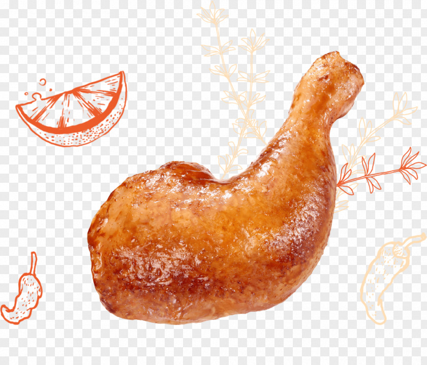 A Roasted Chicken Deep Frying Food PNG