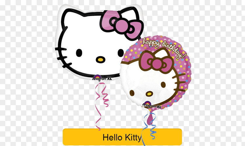 Balloon Hello Kitty Mylar Character Gas PNG