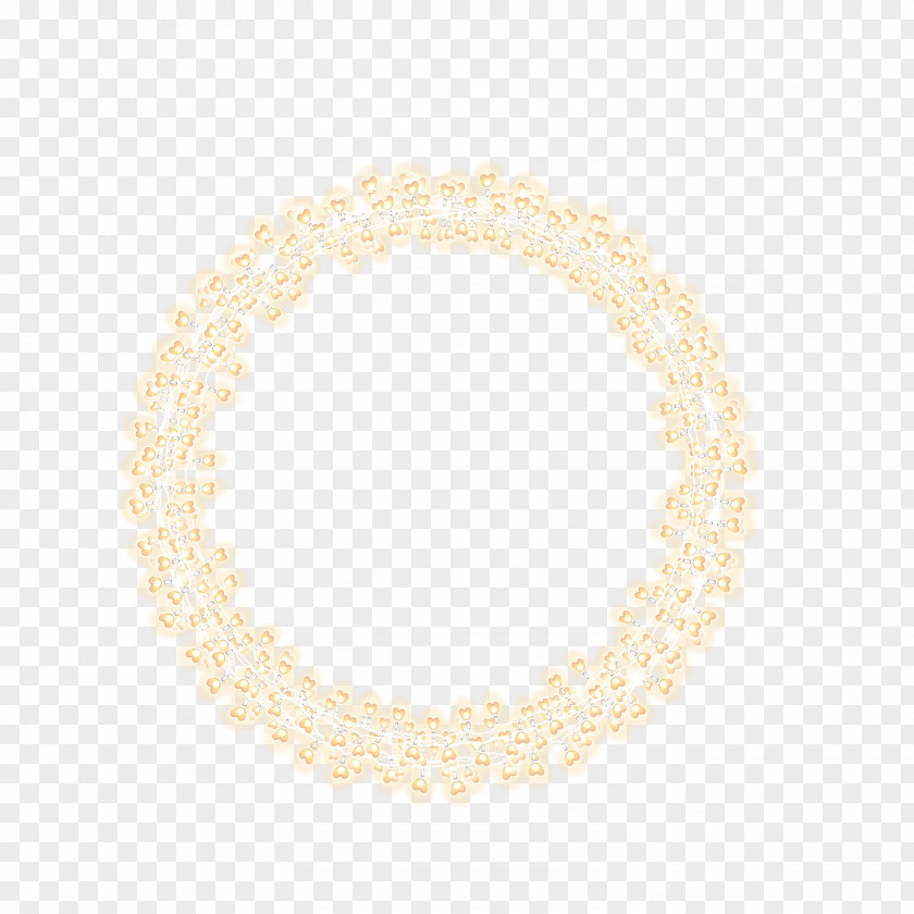Circle Lamp Beads Yellow Pattern PNG