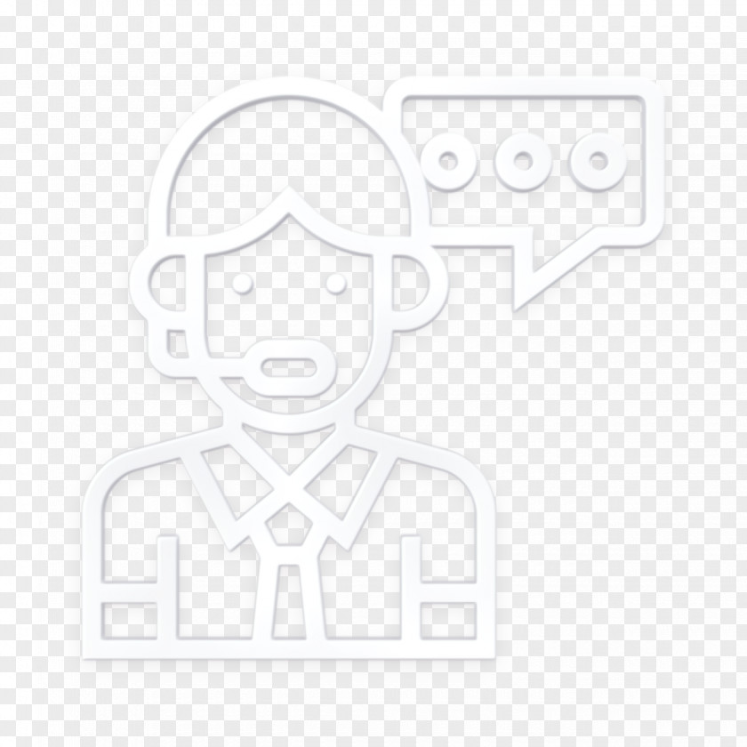 Sticker Blackandwhite Call Icon Centre Customer PNG