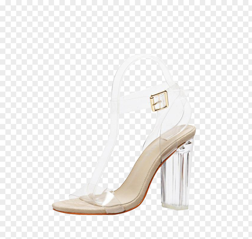 Blackish High-heeled Shoe Sandal Clear Heels Peep-toe PNG
