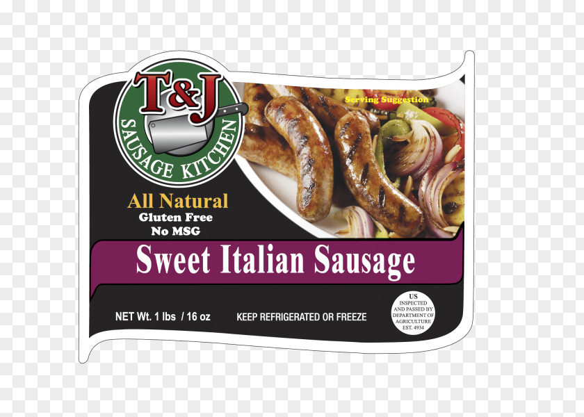 Breakfast Sausage Bratwurst Italian Food PNG