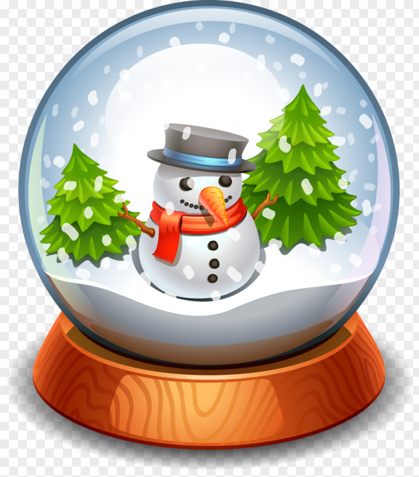 Christmas Application Element Vector Material Tree Decoration Snowman Wallpaper PNG