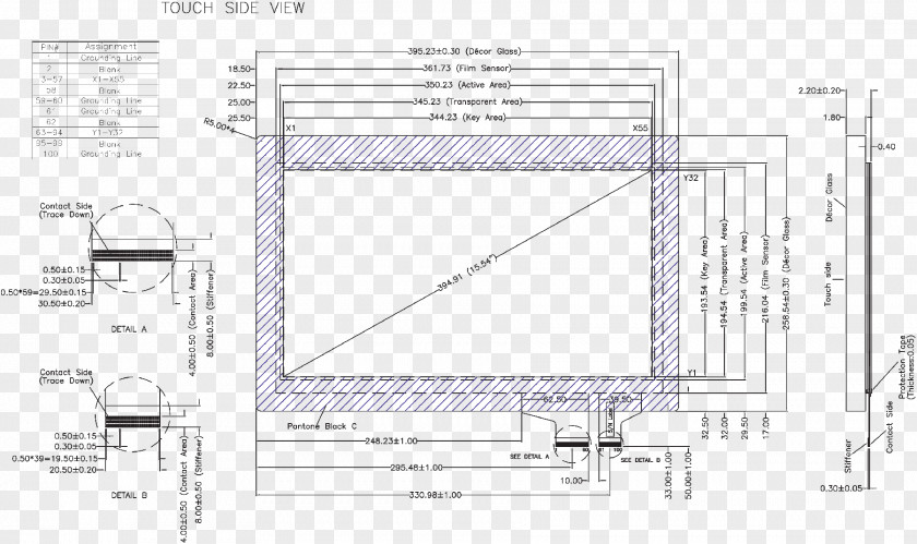 Glass Display Panels Drawing Engineering Line PNG