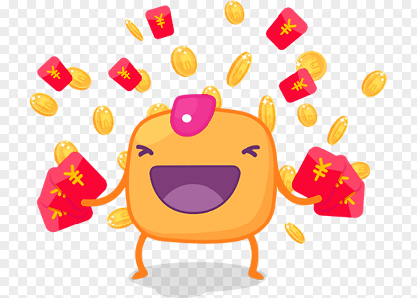 Happy Cartoon Red Element Envelope WeChat PNG