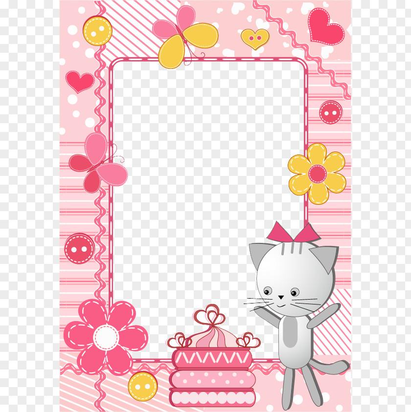 Vector Cute Cartoon Frames Picture Frame Illustration PNG