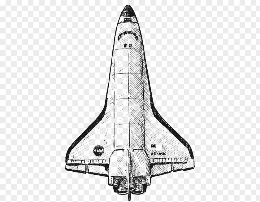 Drawing Wing Space Shuttle Background PNG
