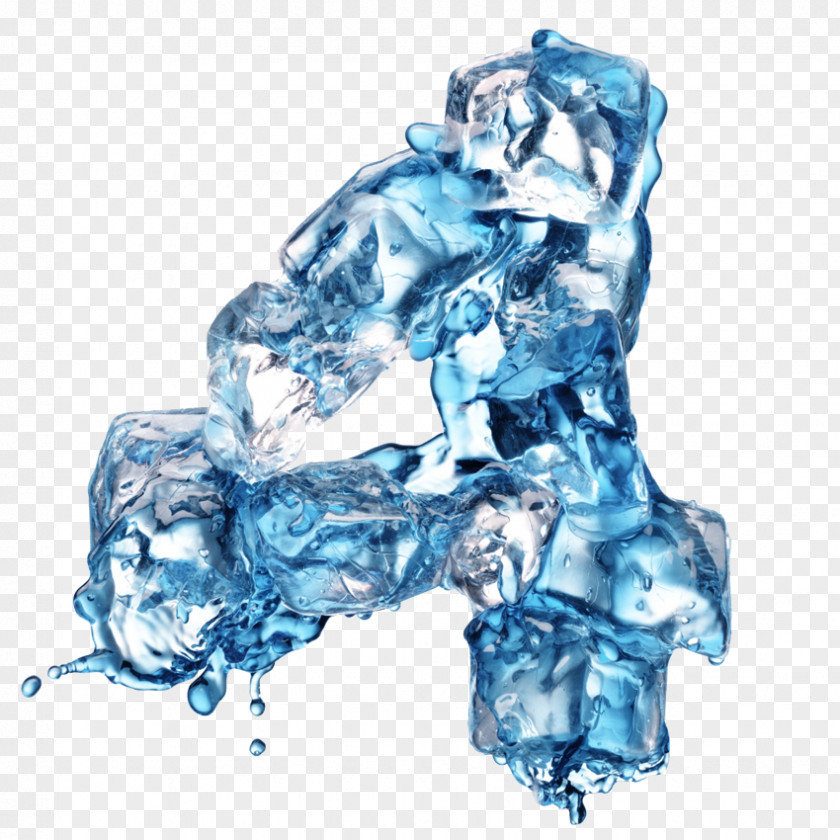 Ice Font Crystal PNG