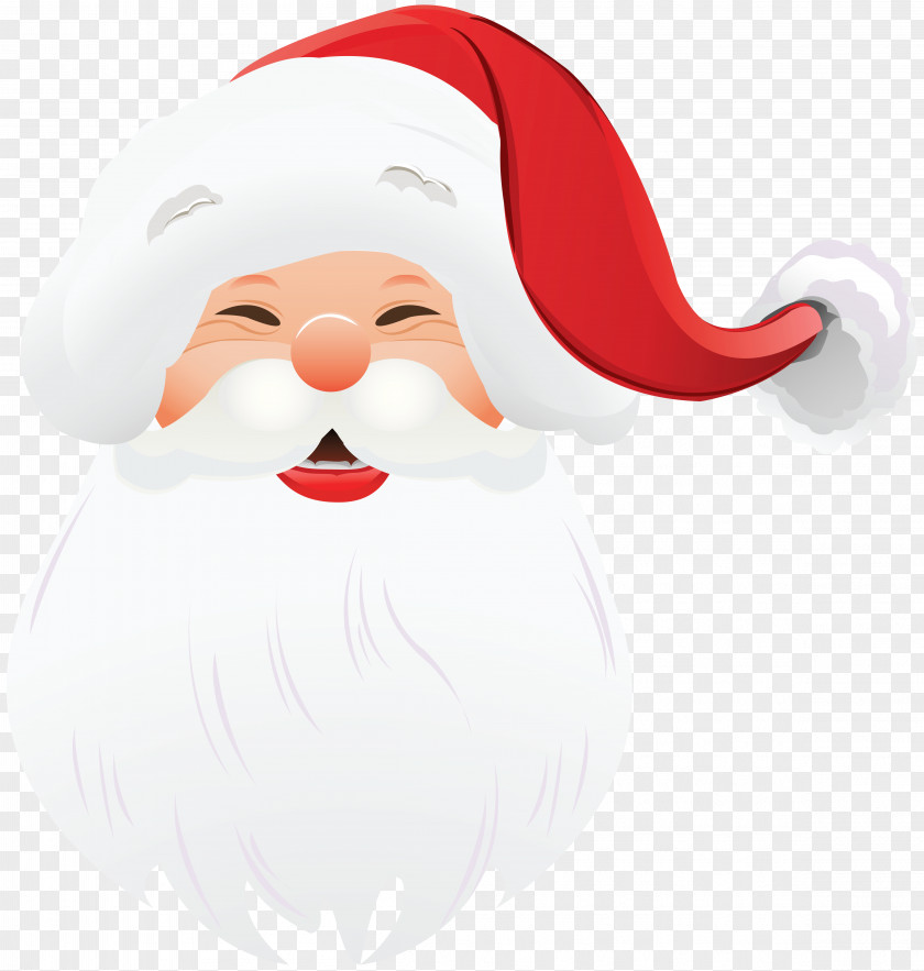 Transparent Santa Claus Face Clipart Christmas Clip Art PNG