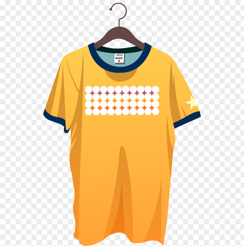 Vector Yellow Jacket Hanging T-shirt Clothing Clothes Hanger PNG