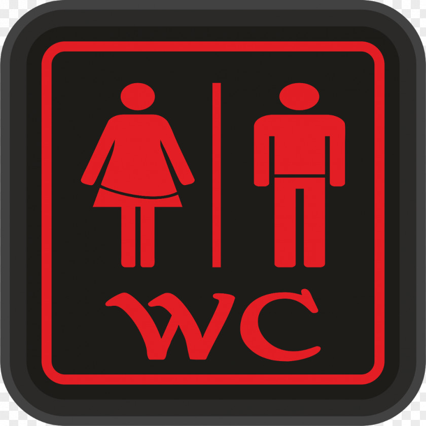 Wc Unisex Public Toilet Bathroom Sign PNG