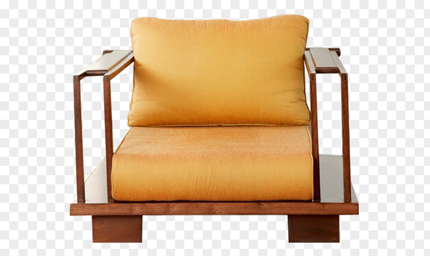 Yellow Sofa Chair Futon Furniture PNG