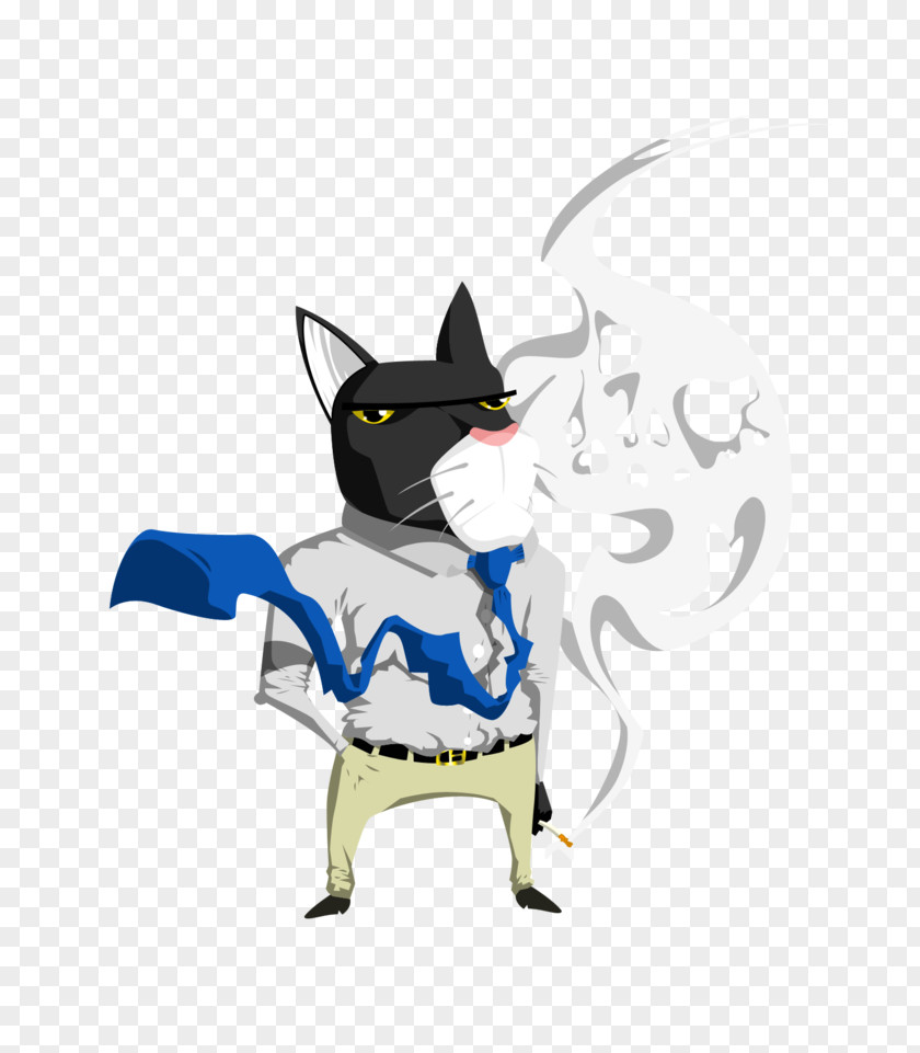 Angry Black Guy Cat Clip Art Illustration Tail Character PNG