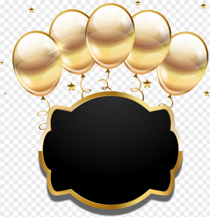 Balloon Gold Adobe Illustrator PNG