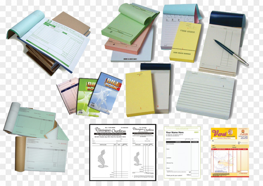 Book Paper Printing Invoice Design PNG