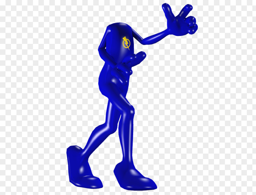 Cobalt Blue Character Figurine Font PNG