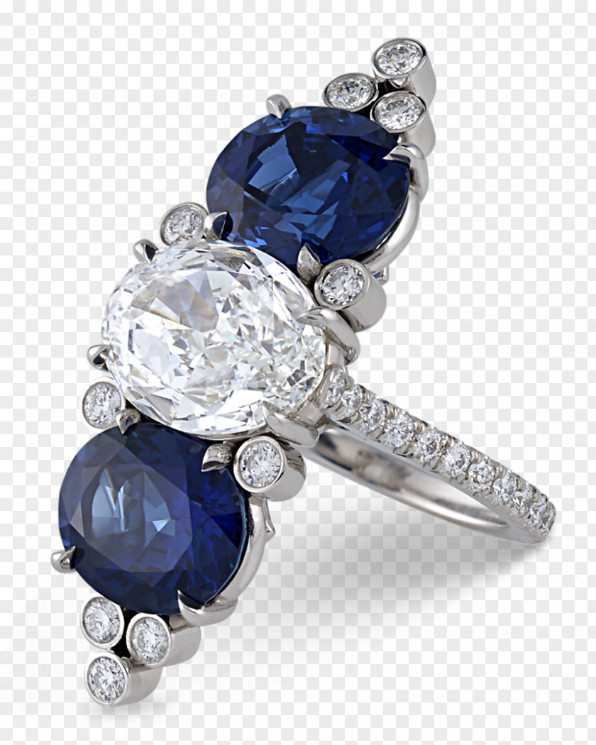 Estate Jewelry Sapphire Cobalt Blue Body Jewellery Diamond PNG