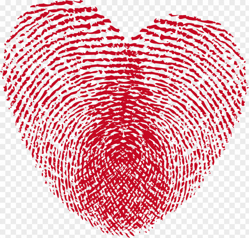 Heart Fingerprint Thumb Vector Graphics PNG