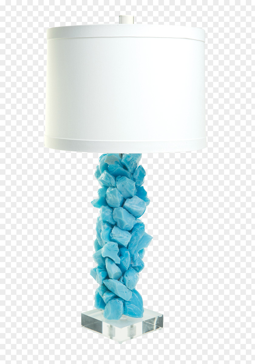 Lamp Table Turquoise Glass Light Fixture PNG