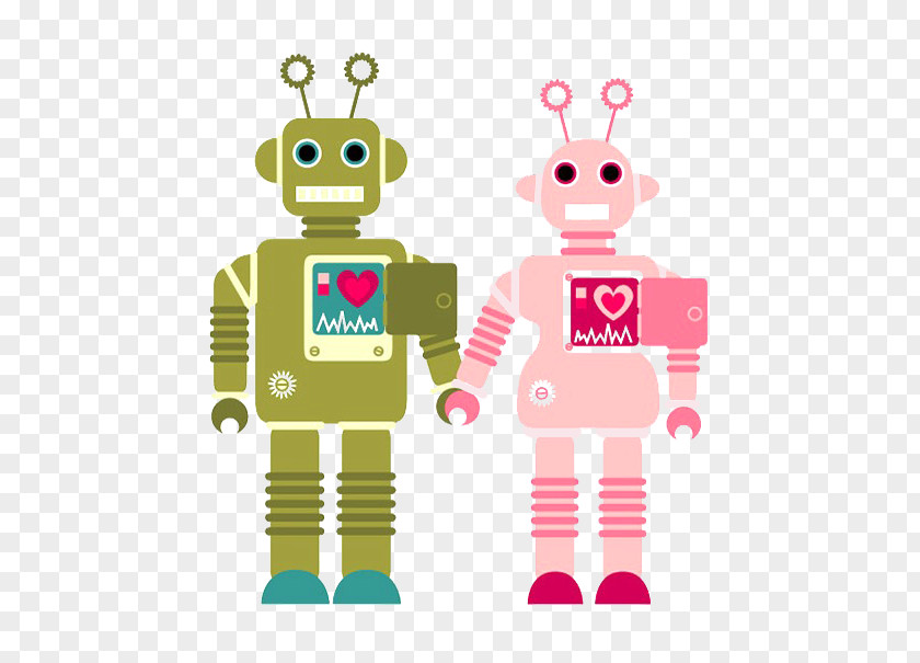 Robot Couple Clip Art PNG