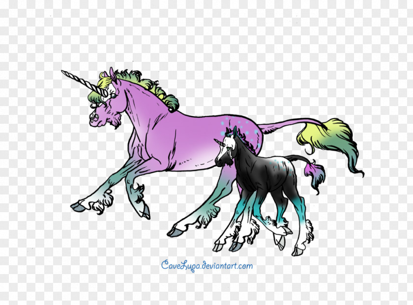 Mustang Stallion Color Unicorn Colt PNG