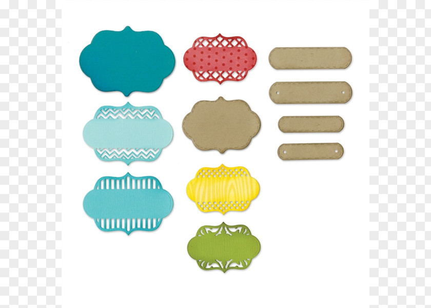 Ornate Labels Sizzix Paper Label Blister Pack Adhesive PNG