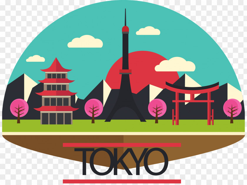 Vector Painted Tokyo Euclidean PNG