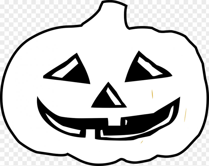 Halloween Jack-o'-lantern Pumpkin Black And White Clip Art PNG
