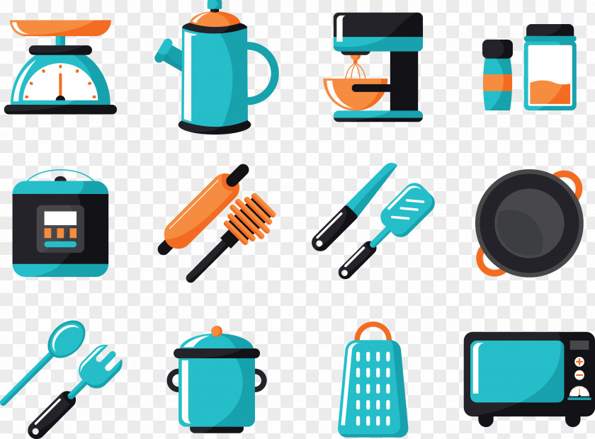 Pot Spoon Forked Wire Microwave Kitchen Euclidean Vector Icon PNG