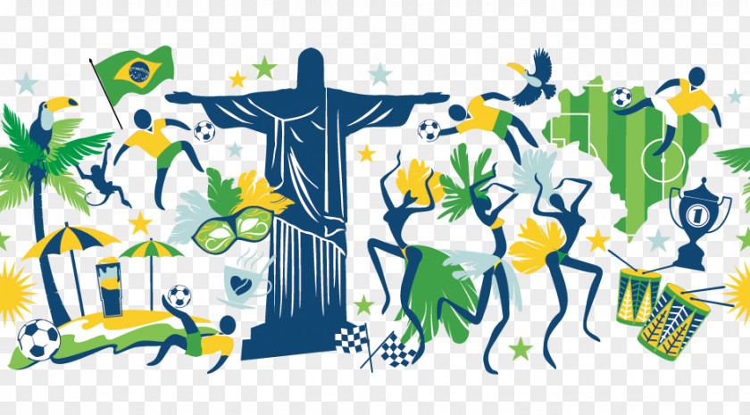 Brazil Rio Olympics Decorative Elements Brazilian Carnival 2016 Summer Illustration PNG