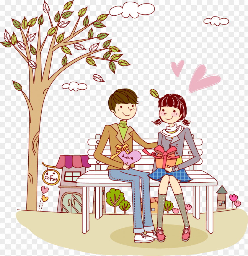 Lovely Couple Vector Material Euclidean PNG