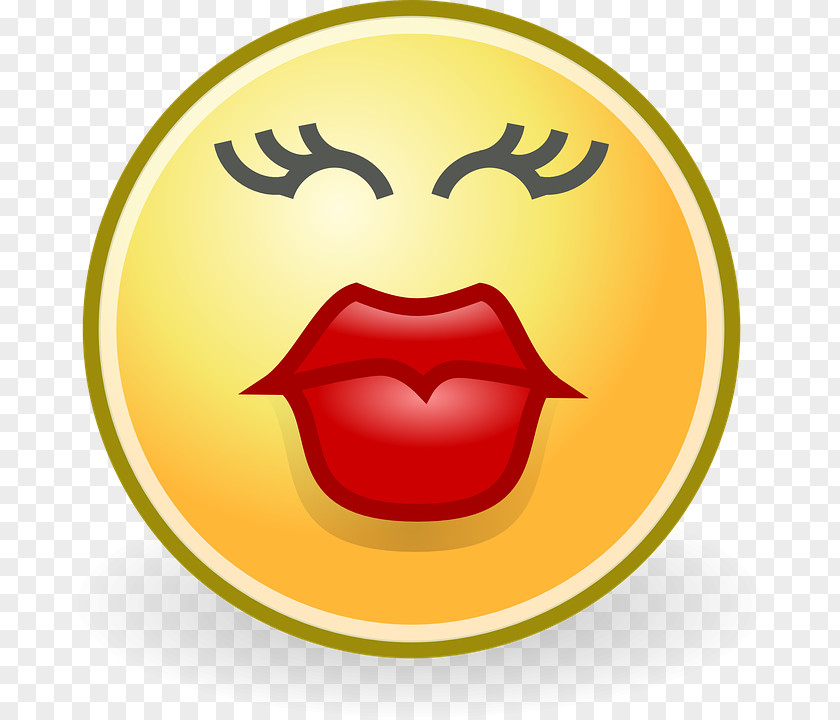 Smiley Emoticon Kiss Clip Art PNG