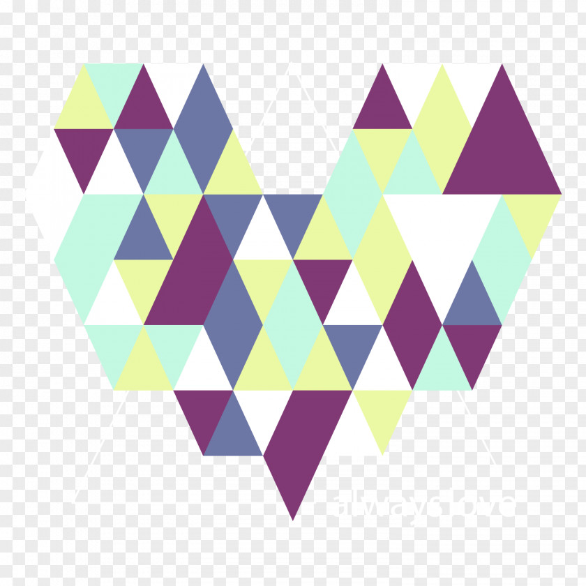 Vector Abstract Triangle Heart Center Euclidean PNG