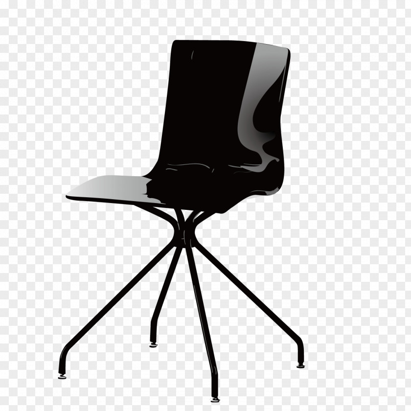Vector Black Chair Furniture Office Living Room PNG