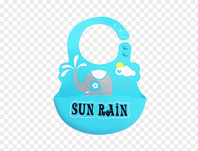 Blue Elephant Bib Apron Silicone Infant Sheep PNG