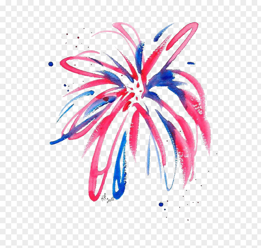 Exquisite Watercolor Painting Clip Art Fireworks Drawing Tattoo PNG