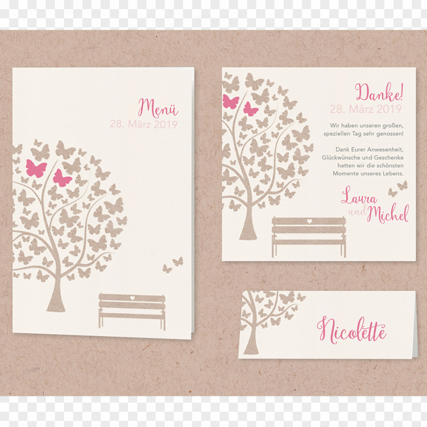 Wedding Invitation Butterfly Aachen Place Cards PNG
