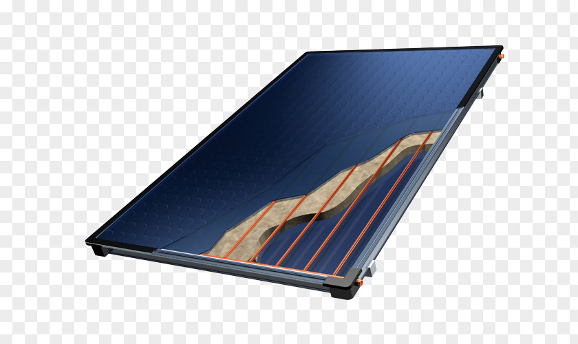 Energy Solar Thermal Collector Flachkollektor Centrale Solare PNG