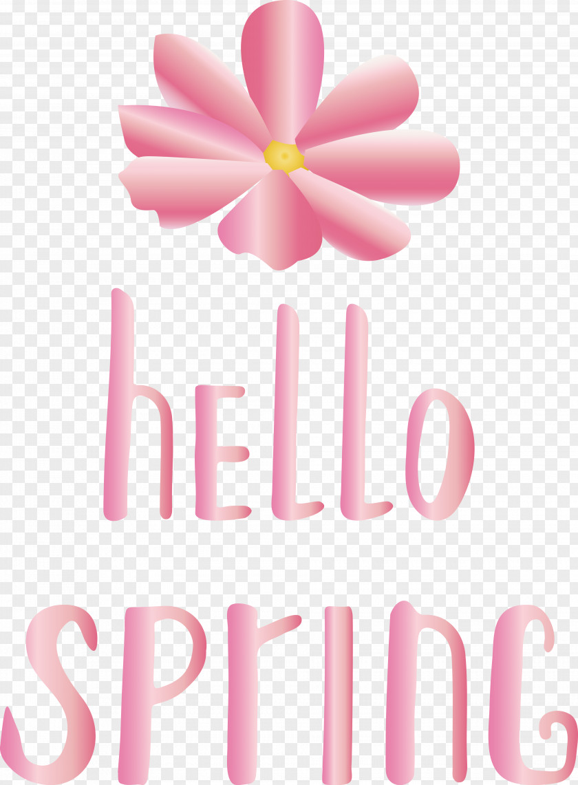 Logo Font Flower Petal Pink M PNG