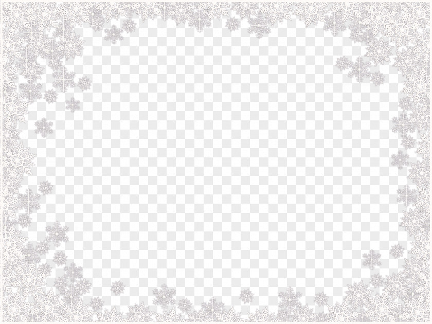 Snowflakes Border Frame Image Lace Black And White Pattern PNG