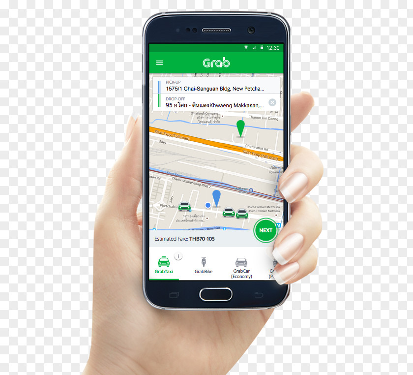 Tuk Taxi Grab Uber Mobile App Aplikasi Penyedia Transportasi PNG