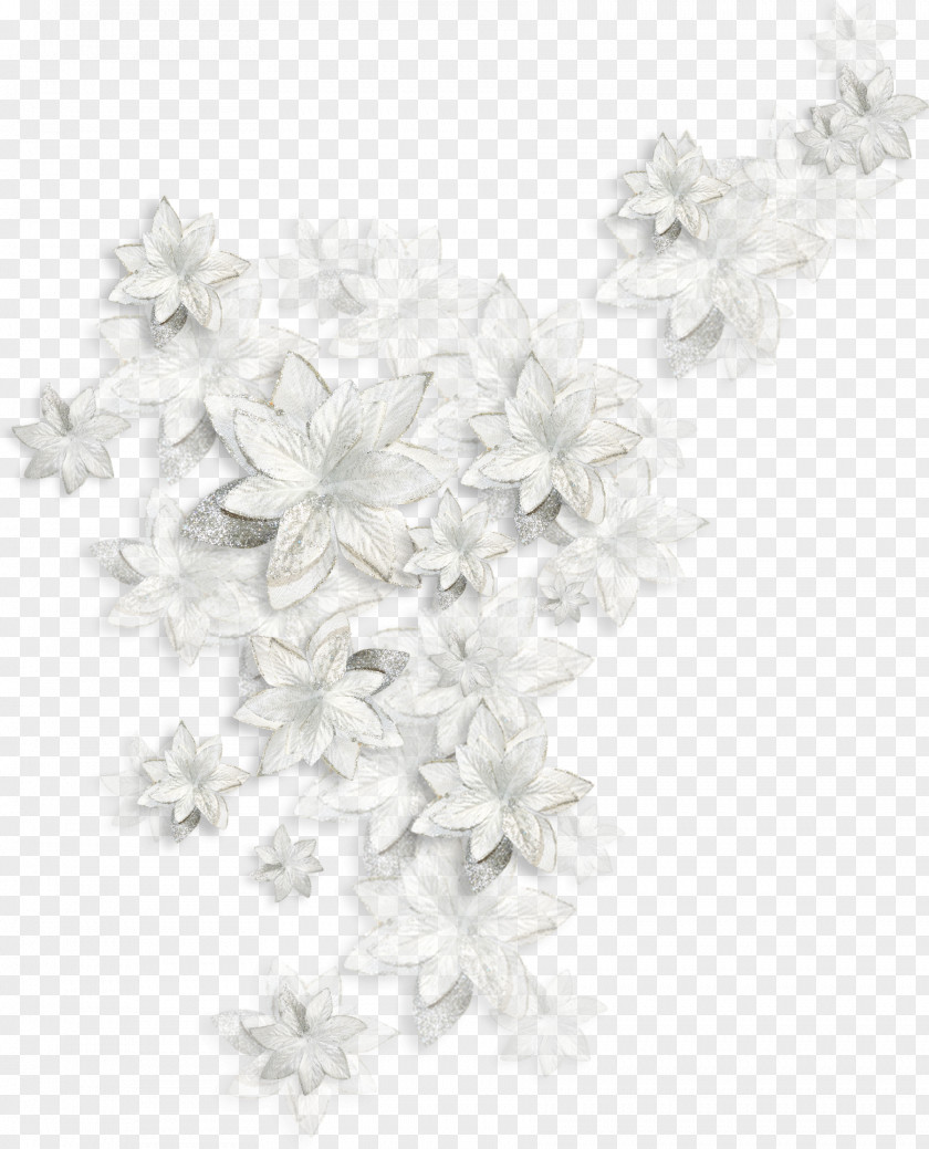 White Flower Christmas New Year Clip Art PNG