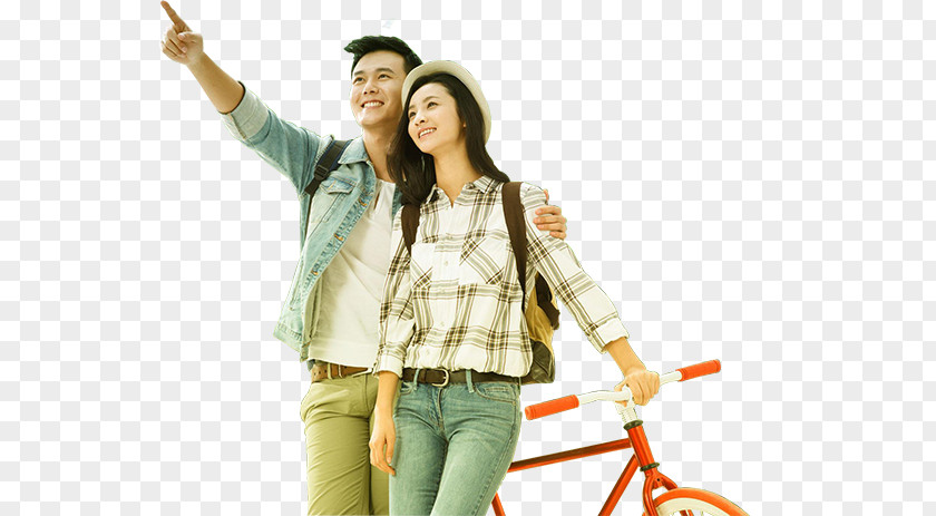 Young Men And Women Cycling Woman T-shirt Bicycle PNG