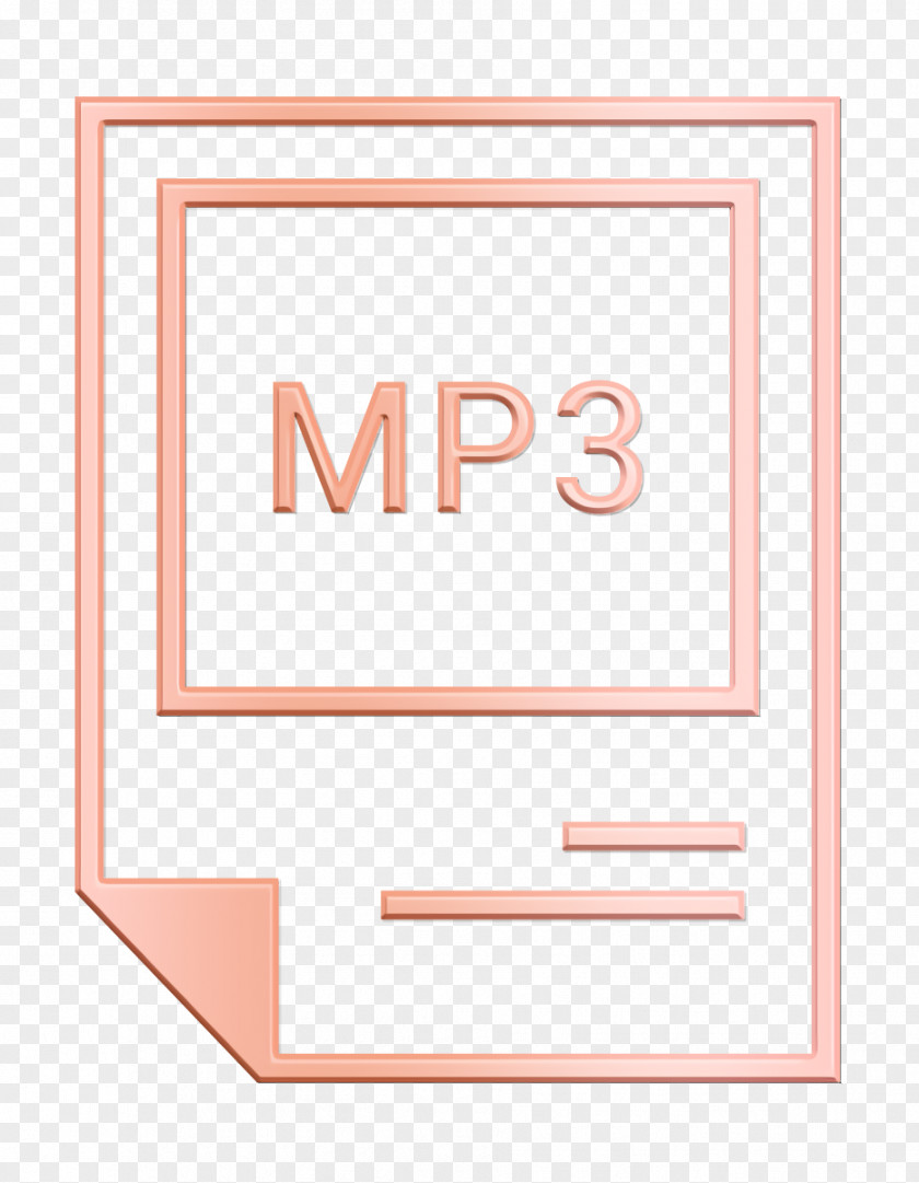 Peach Text Extension Icon File Format PNG