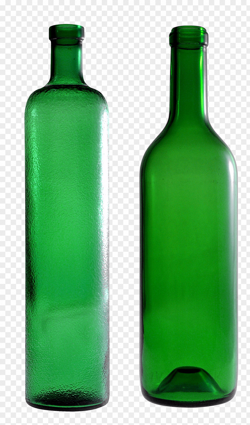 Empty Green Glass Bottle Image Clip Art PNG