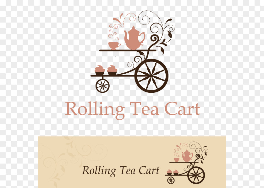 Catering Flyer Catering: Rolling Tea Cart Logo Design Facebook PNG