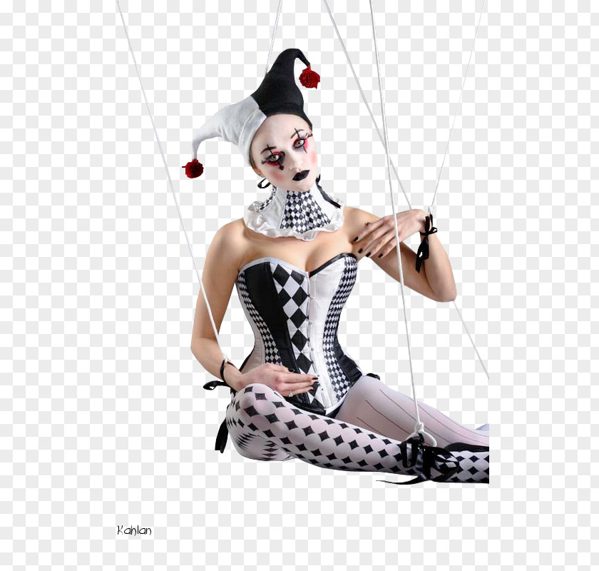 Circus Harlequin Costume Pierrot Corset PNG